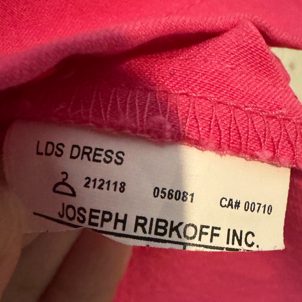 ✨ Joseph Ribkoff Pink Ruched Button-Front Dress ✨ - Picture 7 of 7